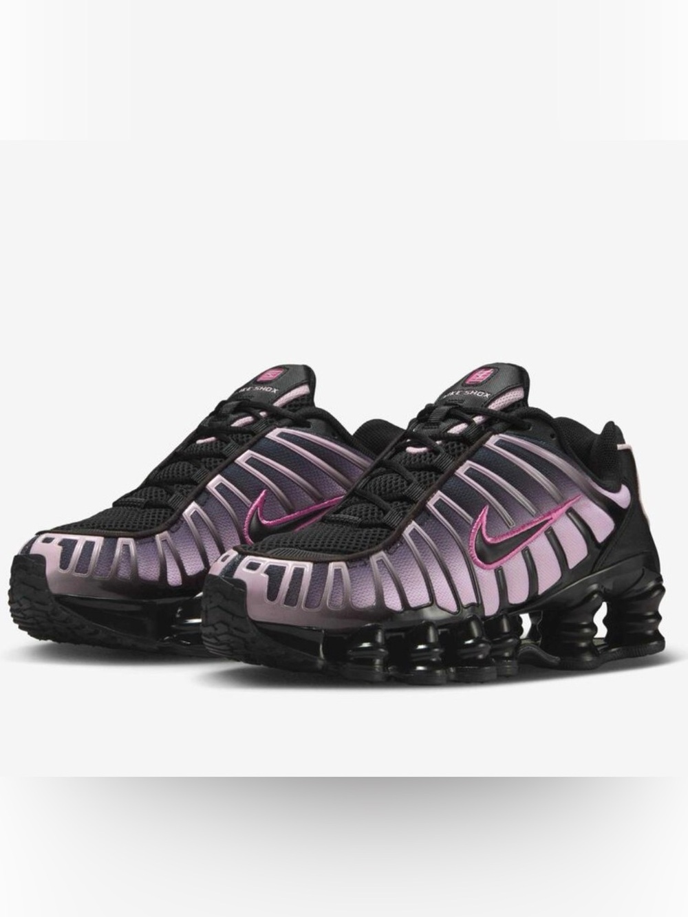 Nike Shox TL Women's Shoes
Black/Playful Pink/Pink Foam/ Black
Size W 8.5 / M 7